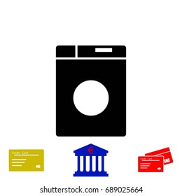 washing machine icon, flat design best vector icon