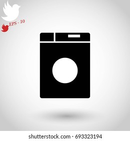 washing machine icon, flat design best vector icon