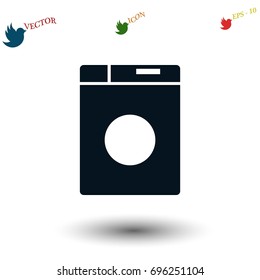 washing machine icon, flat design best vector icon