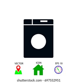 washing machine icon, flat design best vector icon