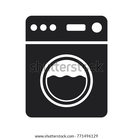 washing machine icon, flat design best washing machine icon