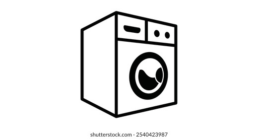 Washing Machine icon flat illustration.