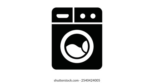 Washing Machine icon flat illustration.