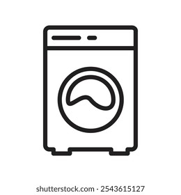 Washing machine icon Flat line illustration