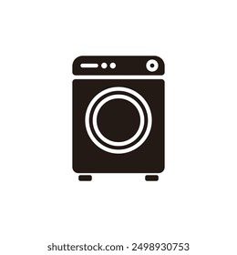 Washing machine icon. Flat silhouette version.