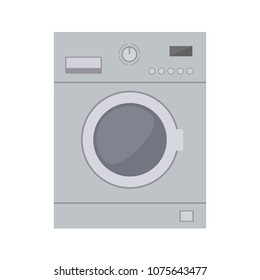 washing machine icon in flat style isolated vector illustration on white transparent background