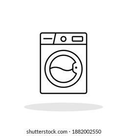 Washing machine icon in flat style. Washing machine symbol for your web site design, logo, app, UI Vector EPS 10.