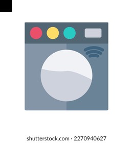 washing machine icon flat style vector