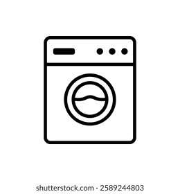 Washing Machine icon flat style isolated. Vector