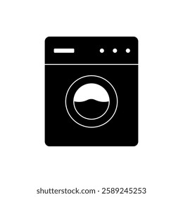 Washing Machine icon flat style isolated. Vector