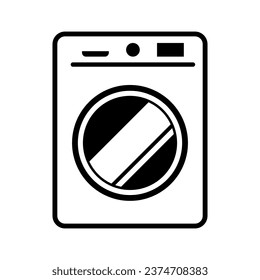 Washing machine icon, graphic and vector design