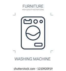 washing machine icon. high quality line washing machine icon on white background. from furniture collection flat trendy vector washing machine symbol. use for web and mobile