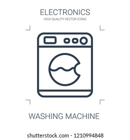 washing machine icon. high quality line washing machine icon on white background. from electronics collection flat trendy vector washing machine symbol. use for web and mobile