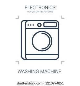 washing machine icon. high quality line washing machine icon on white background. from electronics collection flat trendy vector washing machine symbol. use for web and mobile