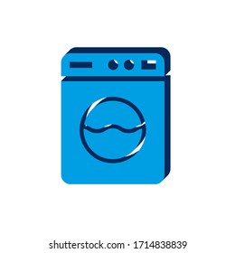 Washing machine icon. Home appliances symbol. Flat sign on white background. Vector
isometric. 3d  sign isolated on white background.