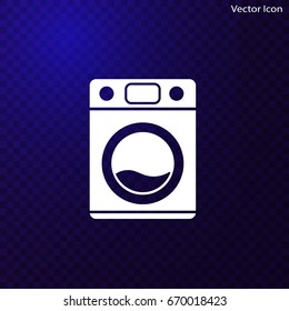 Washing machine icon, home appliances symbol