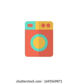 washing machine icon illustration flat style design. isolated vector symbol