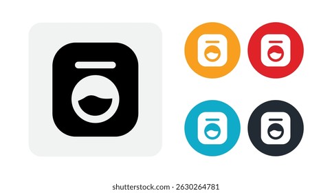 Washing machine icon illustration isolated vector sign symbol