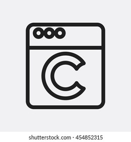 Washing machine icon illustration isolated vector sign symbol