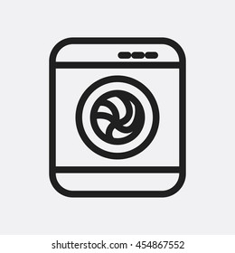 Washing machine icon illustration isolated vector sign symbol