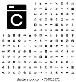 Washing machine icon illustration isolated vector sign symbol. airport icons set for web and mobile.