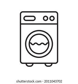 washing machine icon illustration in outline style