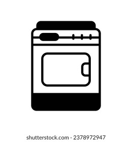 Washing machine icon isolate white background vector stock illustration
