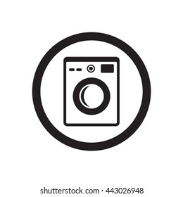 washing machine  icon,  isolated. Flat  design.