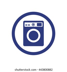 washing  machine   icon,  isolated. Flat  design.