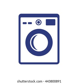 washing  machine  icon,  isolated. Flat  design.