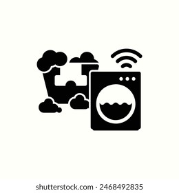 washing machine icon, isolated glyph icon