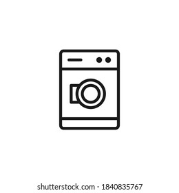 Washing machine icon isolated on white background. Laundry symbol modern, simple, vector, icon for website design, mobile app, ui. Vector Illustration