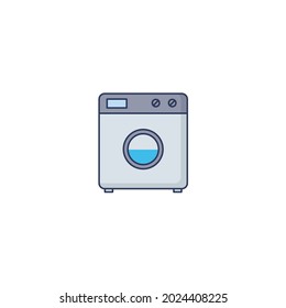 Washing Machine Icon Isolated On White Background