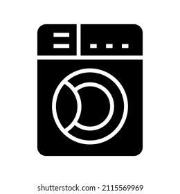 Icono de lavadora aislado en fondo blanco