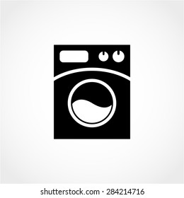 Washing machine Icon Isolated on White Background
