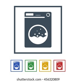Washing machine Icon Isolated on White Background.vector illustration icon