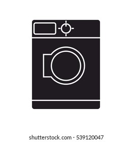 Washing machine icon isolated on white background . Vector design.