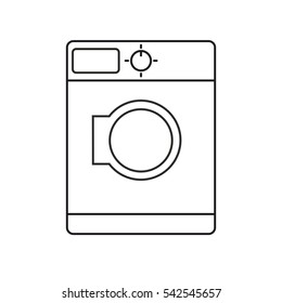 Washing machine icon isolated on white background . Vector design.