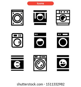 washing machine icon isolated sign symbol vector illustration - Collection of high quality black style vector icons
