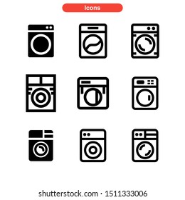 washing machine icon isolated sign symbol vector illustration - Collection of high quality black style vector icons
