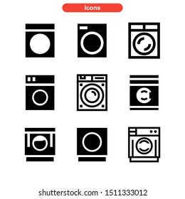 washing machine icon isolated sign symbol vector illustration - Collection of high quality black style vector icons
