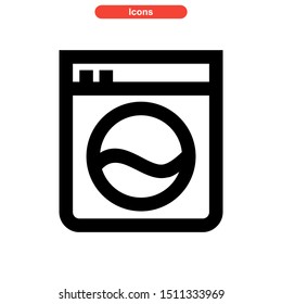 
washing machine icon isolated sign symbol vector illustration - high quality black style vector icons
