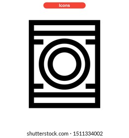 
washing machine icon isolated sign symbol vector illustration - high quality black style vector icons
