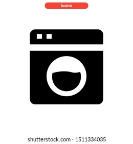 
washing machine icon isolated sign symbol vector illustration - high quality black style vector icons
