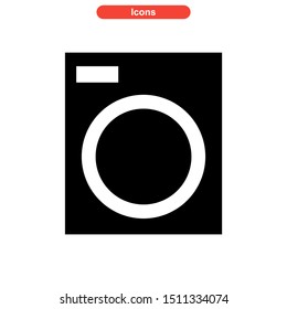 
washing machine icon isolated sign symbol vector illustration - high quality black style vector icons
