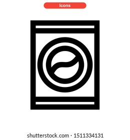 
washing machine icon isolated sign symbol vector illustration - high quality black style vector icons

