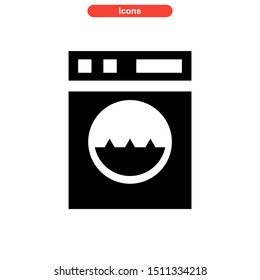 
washing machine icon isolated sign symbol vector illustration - high quality black style vector icons
