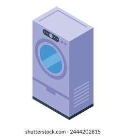 Washing machine icon isometric vector. Maintenance industry. Water pipe