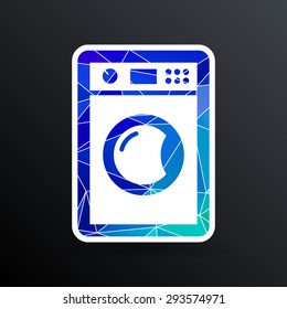 washing machine icon laundromat vector clothing electric clear .