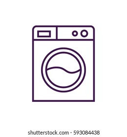 Washing machine icon, laundry